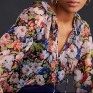 BY ANTHROPOLOGIE PEASANT BLOUSE